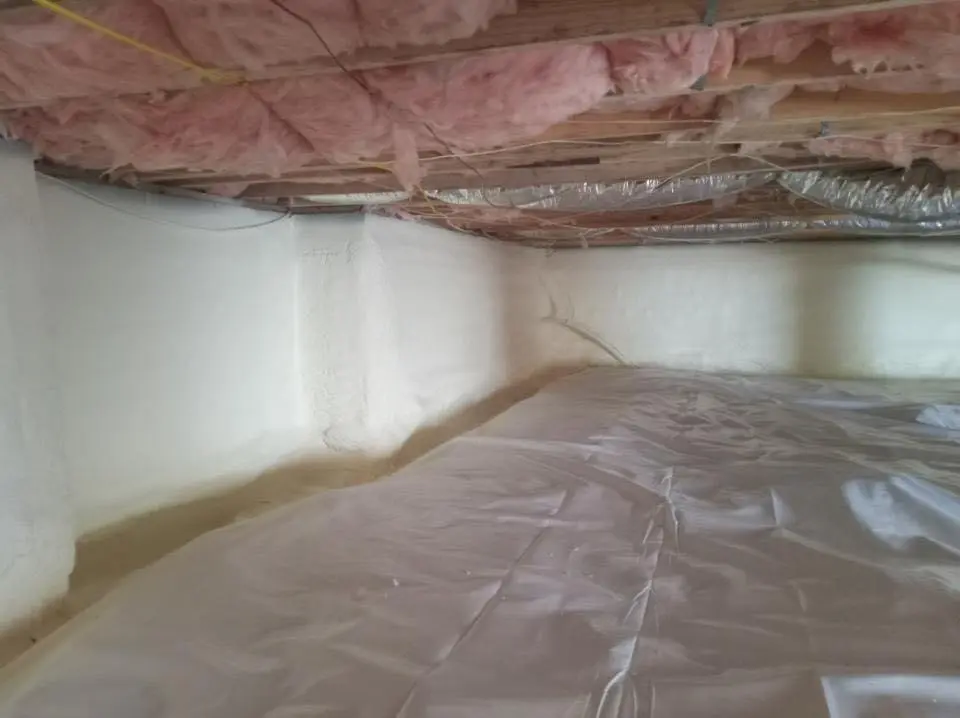 Crawl space encapsulation with closed-cell spray foam for Roof Maintenance in Wilton